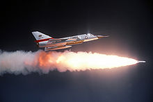 Airplane picture: F-106A Delta Dart from California ANG fires the AIR-2 Genie missile.