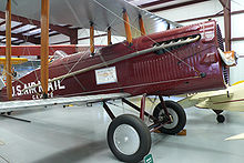 Airplane Picture - United States Postal Service DH.4 from 1919 at the Historic Aircraft Restoration Museum.