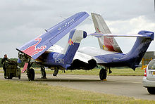 Airplane Picture - Sea Vixen, in sponsored livery, at an airshow in the UK (2004).