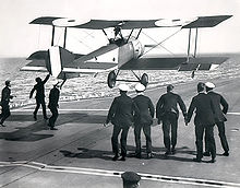 Airplane Picture - Sqn Cdr E. H. Dunning landing on HMS Furious in a Sopwith Pup