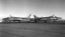 Airplane Picture - F-100As different tail fins, 1955.