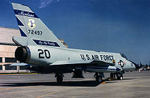 Airplane picture: An F-106A of the Montana ANG viewed from the rear.