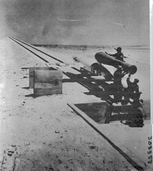 Airplane Picture - JB-2 Loon being prepared for a test launch at Holloman AFB about 1948.