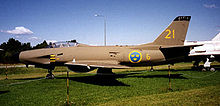 Airplane Picture - A Saab 32 Lansen at the Swedish Air Force museum in Linkxping.