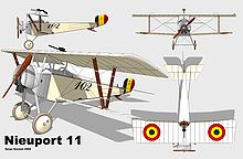 Airplane Picture - A Nieuport 11 with Belgian colors