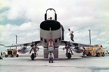 Airplane Picture - An F-100D showing its oval air intake