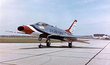 Airplane Picture - F-100D in USAF Thunderbirds livery. Video