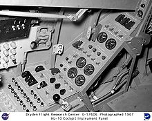 Airplane Picture - Cockpit of the HL-10 lifting body.