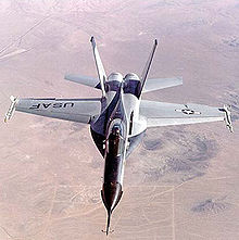 Airplane Picture - Frontal view of Northrop YF-17