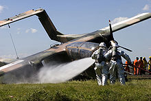 Airplane Picture - A crashed Philippine OV-10A at Clark Air Base in 2006.