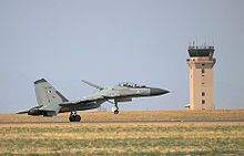 Airplane Picture - IAF Su-30MKI jet touches down at Mountain Home Air Force Base during Red Flag exercise.