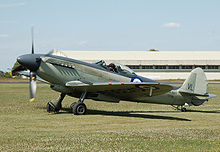 Airplane Picture - Seafire SX336 Mark F.XVII taxis at the Cotswold Air Show (2010).