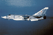 Airplane Picture - A Su-24 in flight.