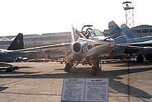 Airplane Picture - Sukhoi Su-28 in display.