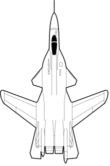 Airplane Picture - Outline of the Sukhoi Su-47