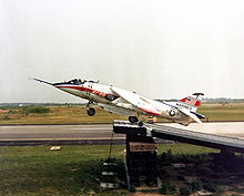 Airplane Picture - A YAV-8B Harrier II tests a ski jump at Naval Air Station Patuxent River.