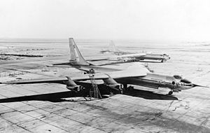 Warbird Picture - YB-60 prototype, Convair B-36F-5 is in the background.