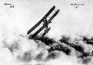 Warbird Picture - DH.4 above the clouds in France