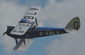 Warbird Picture - The Shuttleworth Collection's Cirrus III powered Moth. It was the eighth produced, delivered 29 August 1925 and retains the early single axle