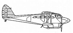 Warbird Picture - Side drawing of the D.H. 92 Dolphin.