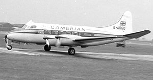 Warbird Picture - de Havilland DH.114 Heron 2 of Cambrian Airways on a scheduled service in April 1958