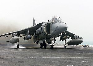 Warbird Picture - An AV-8B+ Harrier II Plus on the assault ship USS Nassau