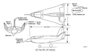 Airplane Picture - NASA HL-10 Lifting Body Diagram