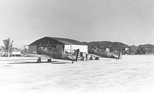 Warbird Picture - Two A-27s of the 17th Pursuit Squadron at Nichols Field, Philippines, in 1941.