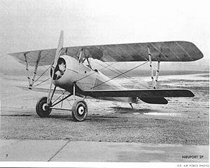 Airplane Picture - Nieuport 27 serving with the U.S. forces as an advanced trainer in 1918