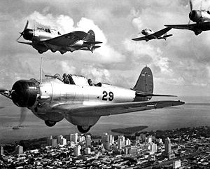 Warbird Picture - Northrop BT-1s over Miami in October 1939