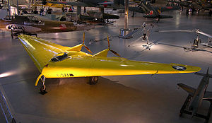 Warbird Picture - Northrop N-1M on display at the National Air and Space Museum's Steven F. Udvar-Hazy Center. Restored to its final flight configuration.