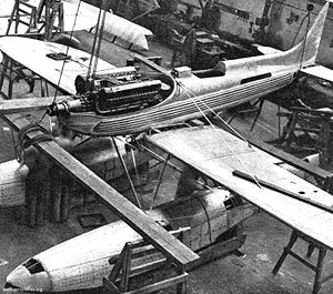 Warbird Picture - A Supermarine S.6B under construction, showing the Rolls-Royce R engine