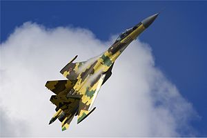 Warbird Picture - A Su-35S of the Russian Air Force performing a demonstration at MAKS Airshow 2009.