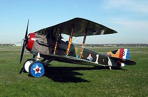 Warbird Picture - SPAD S.XIII in the colors and markings of Capt. Eddie Rickenbacker, U.S. 94th Aero Squadron. This aircraft is on display at the National Museum of the U.S. Air Force near Dayton, Ohio.