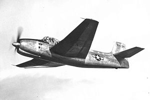 Warbird Picture - Vultee XA-41 during USAF testing (USAF photo)