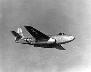 Airplane Picture - S/n 44-84990 in test flight over Wright Field, May 1945