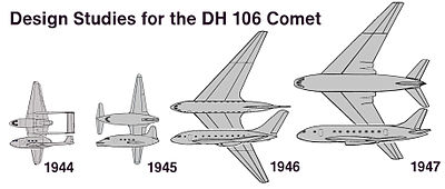 Airplane Picture - Design studies for the DH 106 Comet 1944-1947 (Artist's impression)