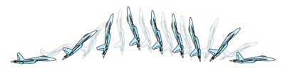 Airplane Picture - Sketch of Su-27 performing Pugachev's cobra maneuver.