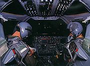Airplane Pictures - B-1B cockpit at night