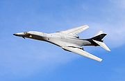 Airplane Pictures - B-1B banking during a demonstration in 2004