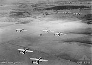 Airplane Pictures - B-25 Mitchell bombers from No. 18 (NEI) Squadron RAAF on a training flight near Canberra in 1942