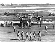 Airplane Pictures - Lt. Peddy and crew, showing how many people were required to keep a B-25 flying