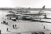 airplane pictures - Three B-52Bs of the 93rd Bomb Wing prepare to depart Castle AFB, California, for their record-setting round-the-world flight in 1957