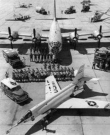 Airplane Picture - X-2, crew, and support equipment