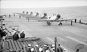 Warbird picture - Skuas of 800 Naval Air Squadron on the flight deck of HMS Ark Royal