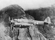 Beaufighter of No. 30 Squadron RAAF over the Owen Stanley Range, New Guinea, 1942