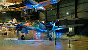 A Bristol Beaufighter I in the Air Power Gallery at the National Museum of the United States Air Force