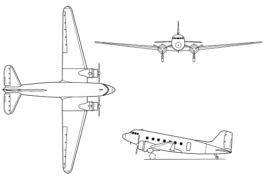 Airplane Pictures - diagram of the C-47 Skytrain