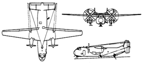 Airplane Pictures - Orthographically projected diagram of the C-2A Greyhound.