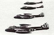 De Havilland Venom FB.1s in RAF service. c. 1955
